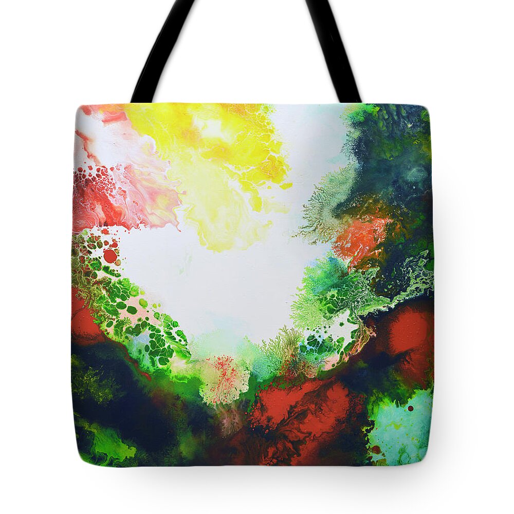 Fluid Art Tote Bag featuring the painting Infusion 2 by Sally Trace