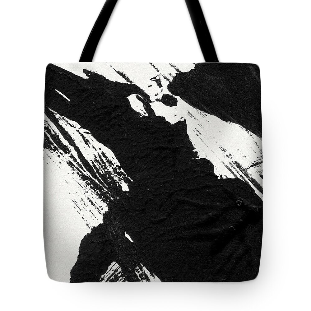 Abstract Tote Bag featuring the painting Ink Wave 3- Art by Linda Woods by Linda Woods