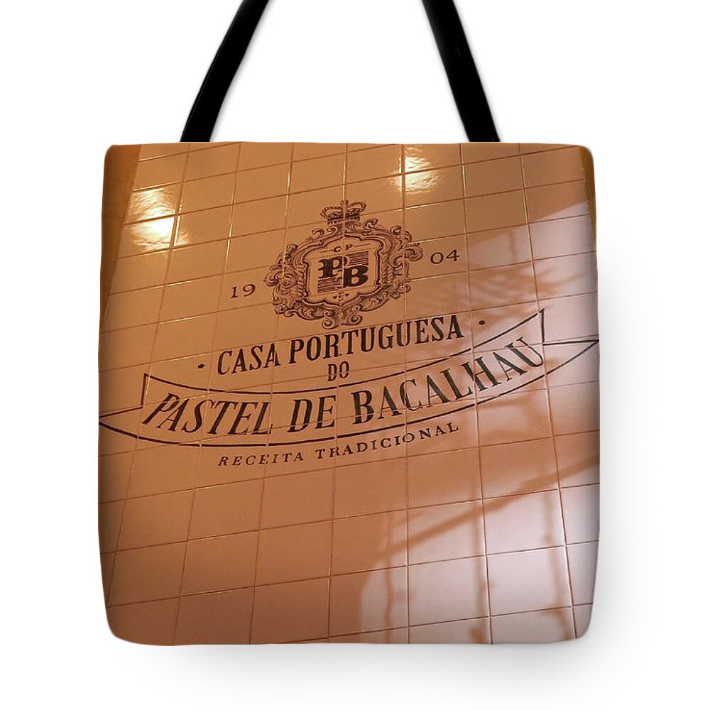 Café Tote Bag featuring the photograph Inside Bacalhau Cafe in Lisbon by Pema Hou