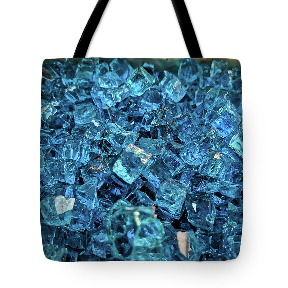 Turquoise Tote Bag featuring the photograph Into the Fire Pit by Portia Olaughlin