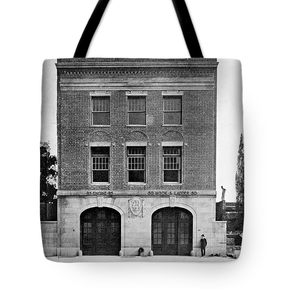 Inwood Tote Bag featuring the photograph Inwood Firehouse 1918 by Cole Thompson