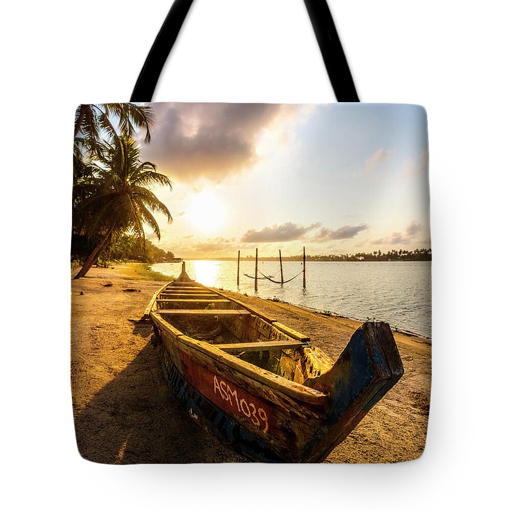 African Tote Bag featuring the photograph Island Frame of Mind by Debra and Dave Vanderlaan