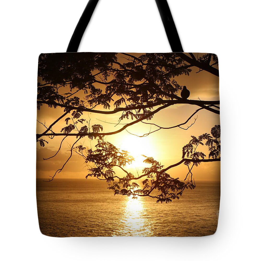 Tropical Tote Bag featuring the photograph Island Sunset by Christine Chin-Fook