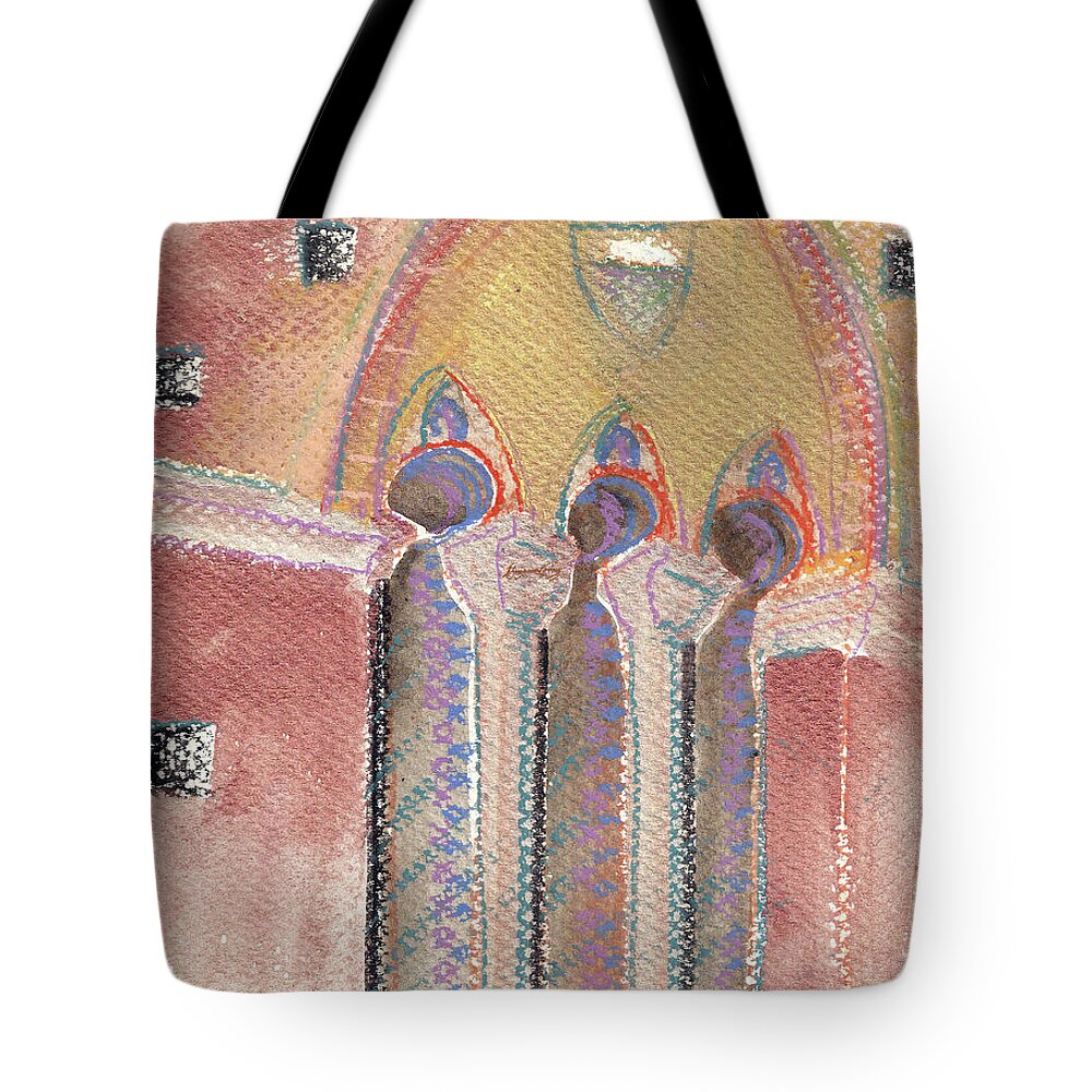 Watercolor Tote Bag featuring the painting Italian Arch by Suzanne Giuriati Cerny