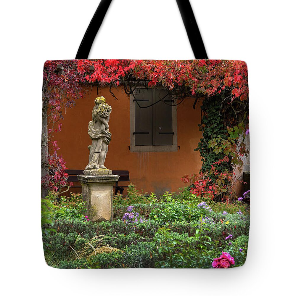 Jenny Rainbow Fine Art Photography Tote Bag featuring the photograph Italian Style Rothenburg Castle Garden by Jenny Rainbow