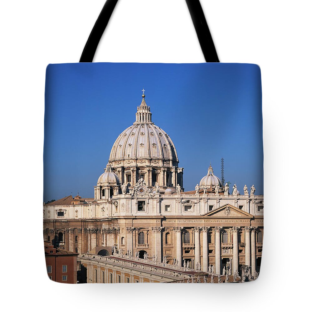 Clear Sky Tote Bag featuring the photograph Italy, Rome, Vatican, St. Peters by Murat Taner