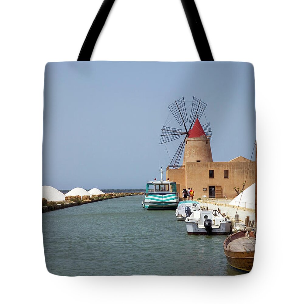 Environmental Conservation Tote Bag featuring the photograph Italy. Sicily.trapani by Buena Vista Images