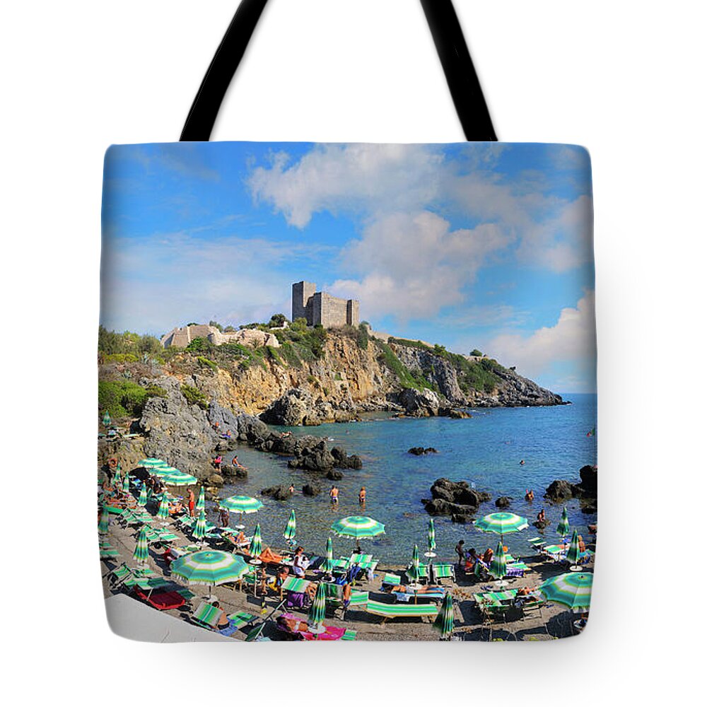 Estock Tote Bag featuring the digital art Italy, Tuscany, Maremma, Talamone by Luca Da Ros