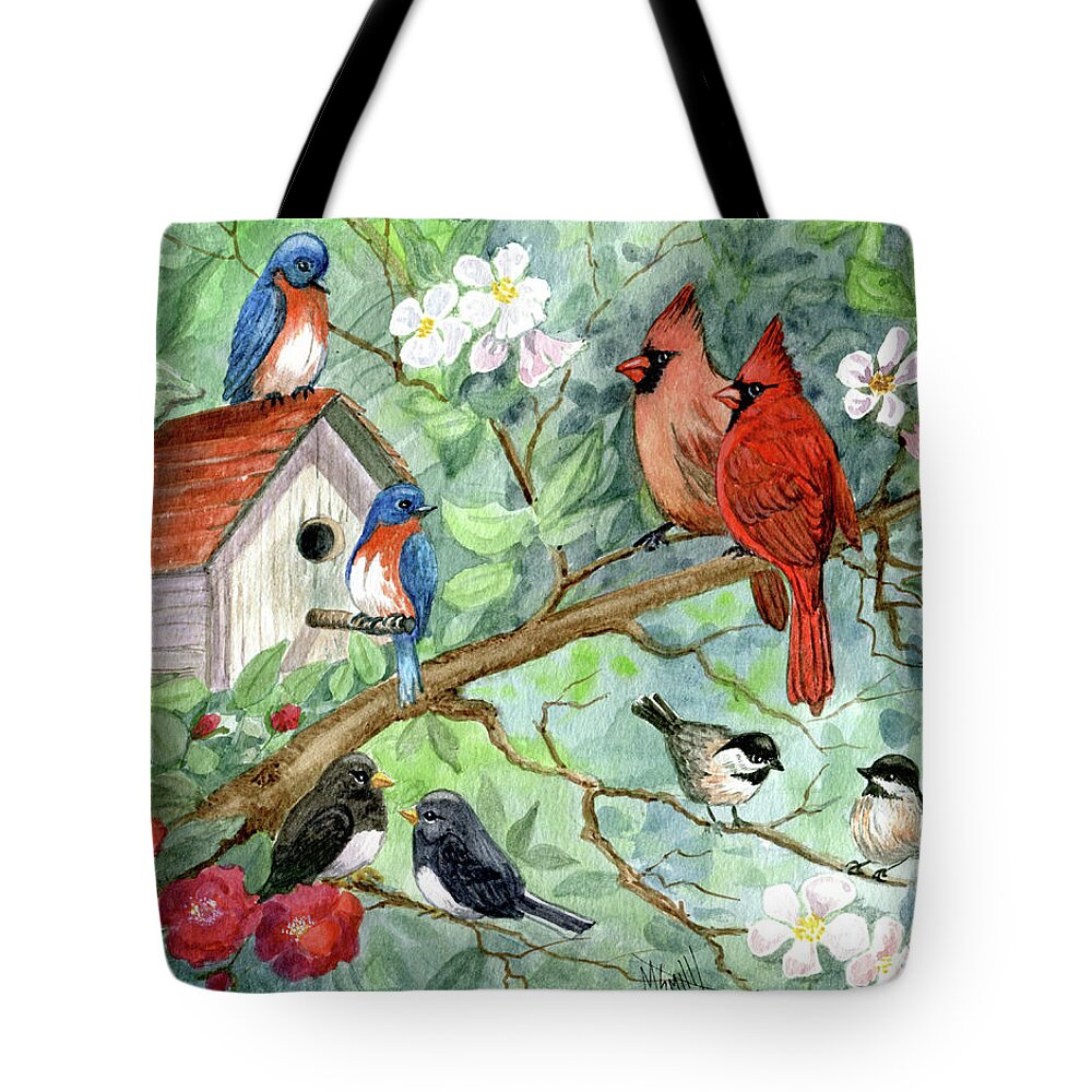 Springtime Tote Bag featuring the painting It's A Spring Thing by Marilyn Smith