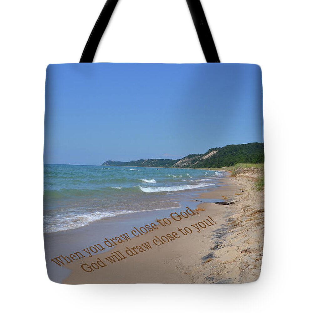  Tote Bag featuring the mixed media James 4 8 by Lori Tondini