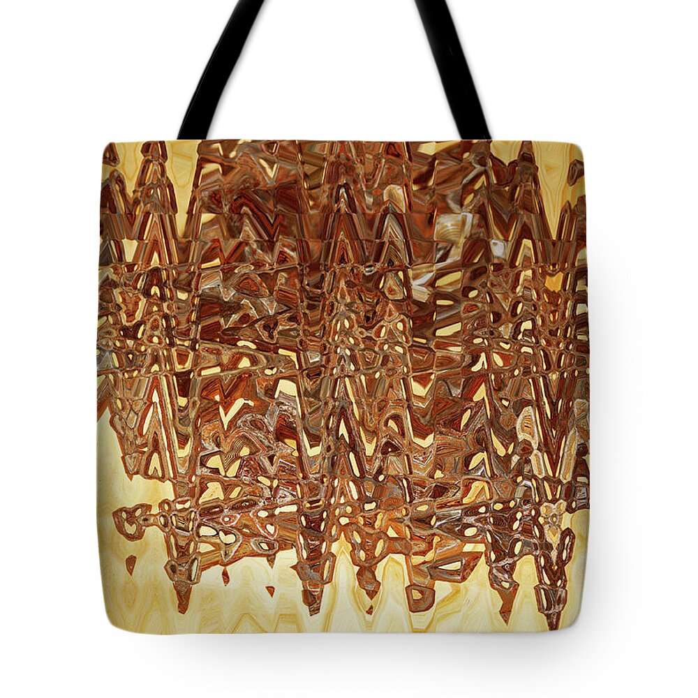 Janca Rusty Nuts Abstract.art Design Tote Bag featuring the digital art Janca Rusty Nuts Abstract by Tom Janca