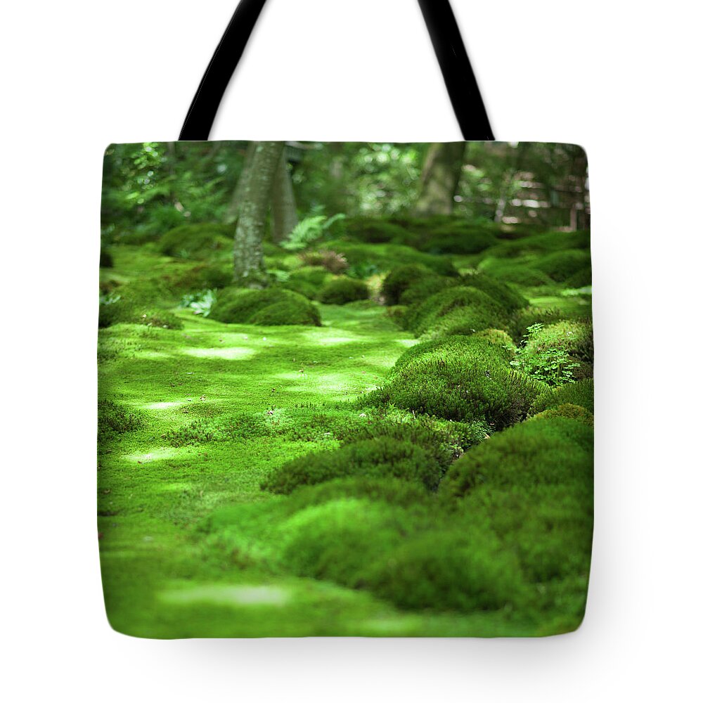 Outdoors Tote Bag featuring the photograph Japanese Moss Garden, Kyoto by Ippei Naoi