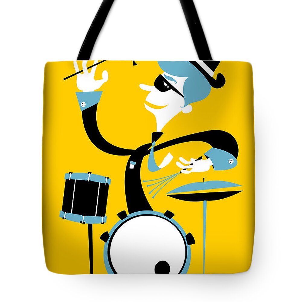 People Tote Bag featuring the digital art Jazz Drummer by Arthurporto.com