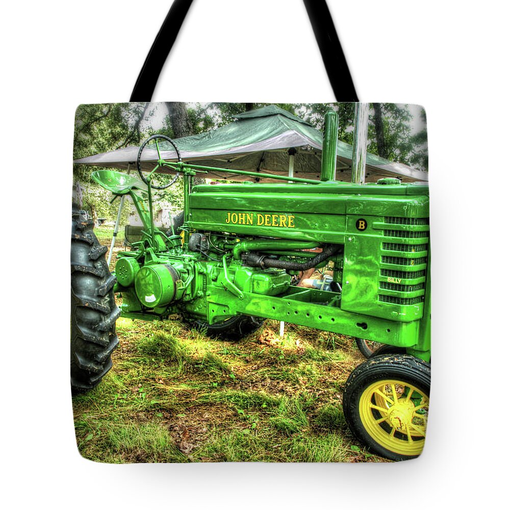 Tractor Tote Bag featuring the photograph John Deere B by Mike Eingle