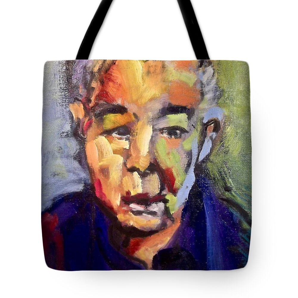 Painting Tote Bag featuring the painting John Prine by Les Leffingwell