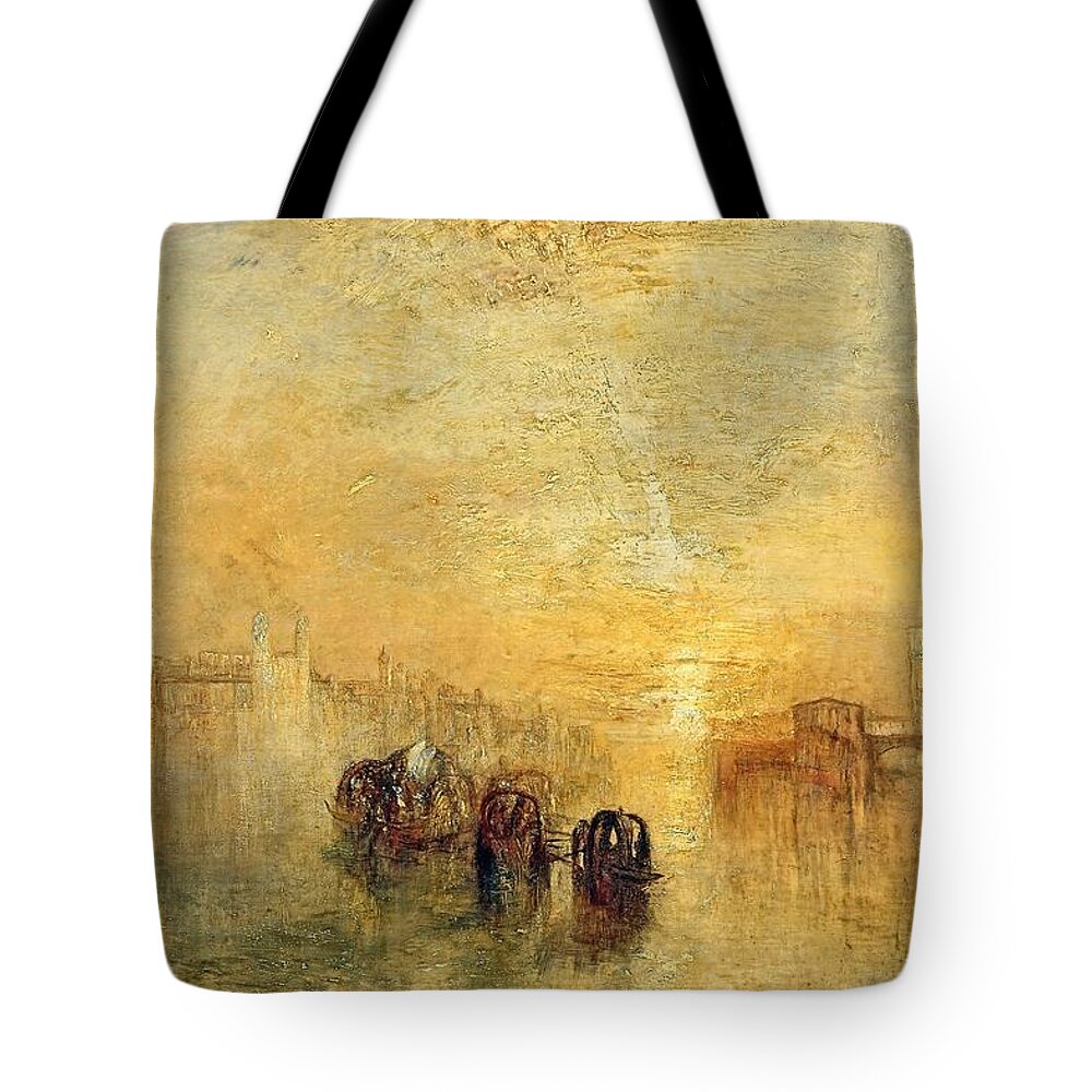 Going To The Ball (san Martino) Tote Bag featuring the painting Joseph Mallord William Turner / 'Going to the Ball -San Martino-', 1846. by Joseph Mallord William Turner -1775-1851-