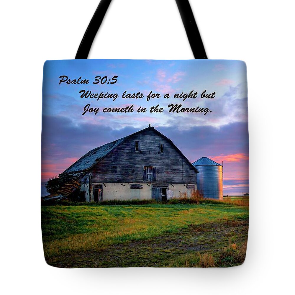 Inspirational Tote Bag featuring the photograph Joy Cometh In The Morning by Harriet Feagin
