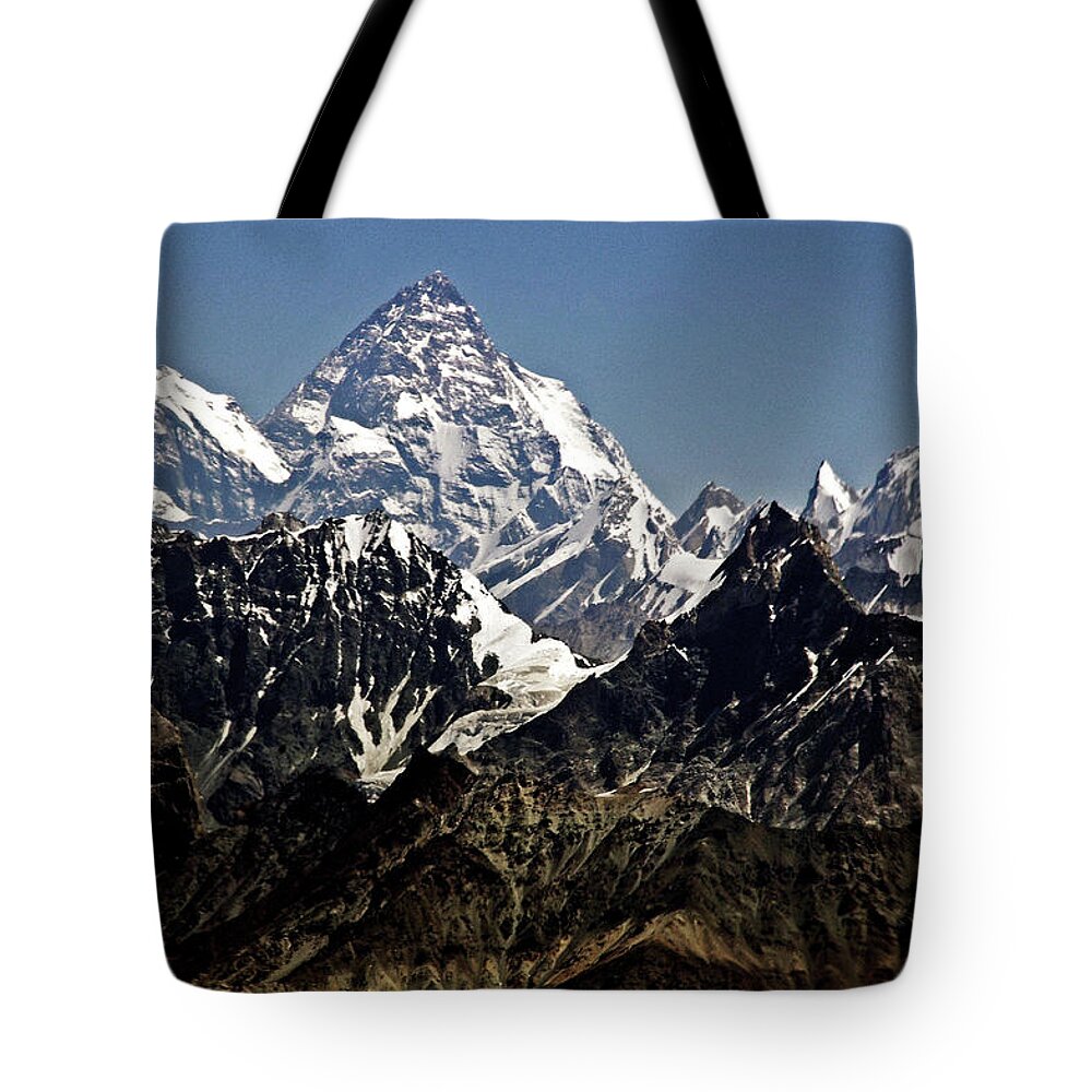 Tranquility Tote Bag featuring the photograph K2 Mountain by Sylwia Duda