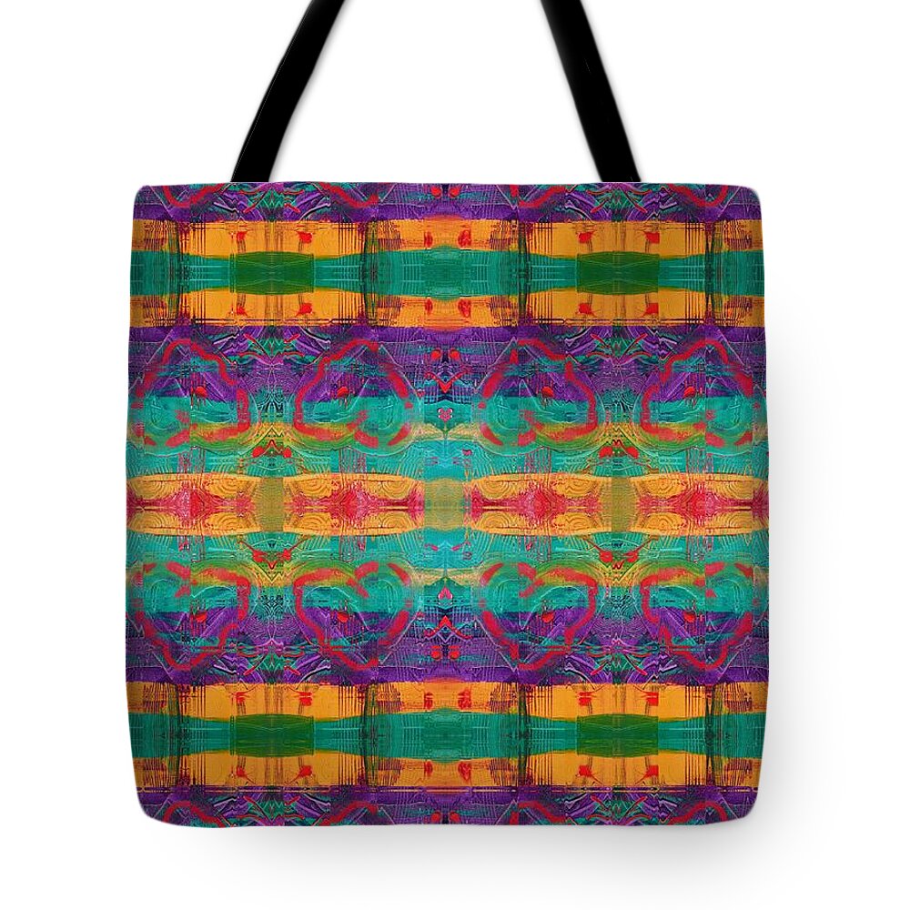 Hearts Tote Bag featuring the painting KaleidoLove by Bill King