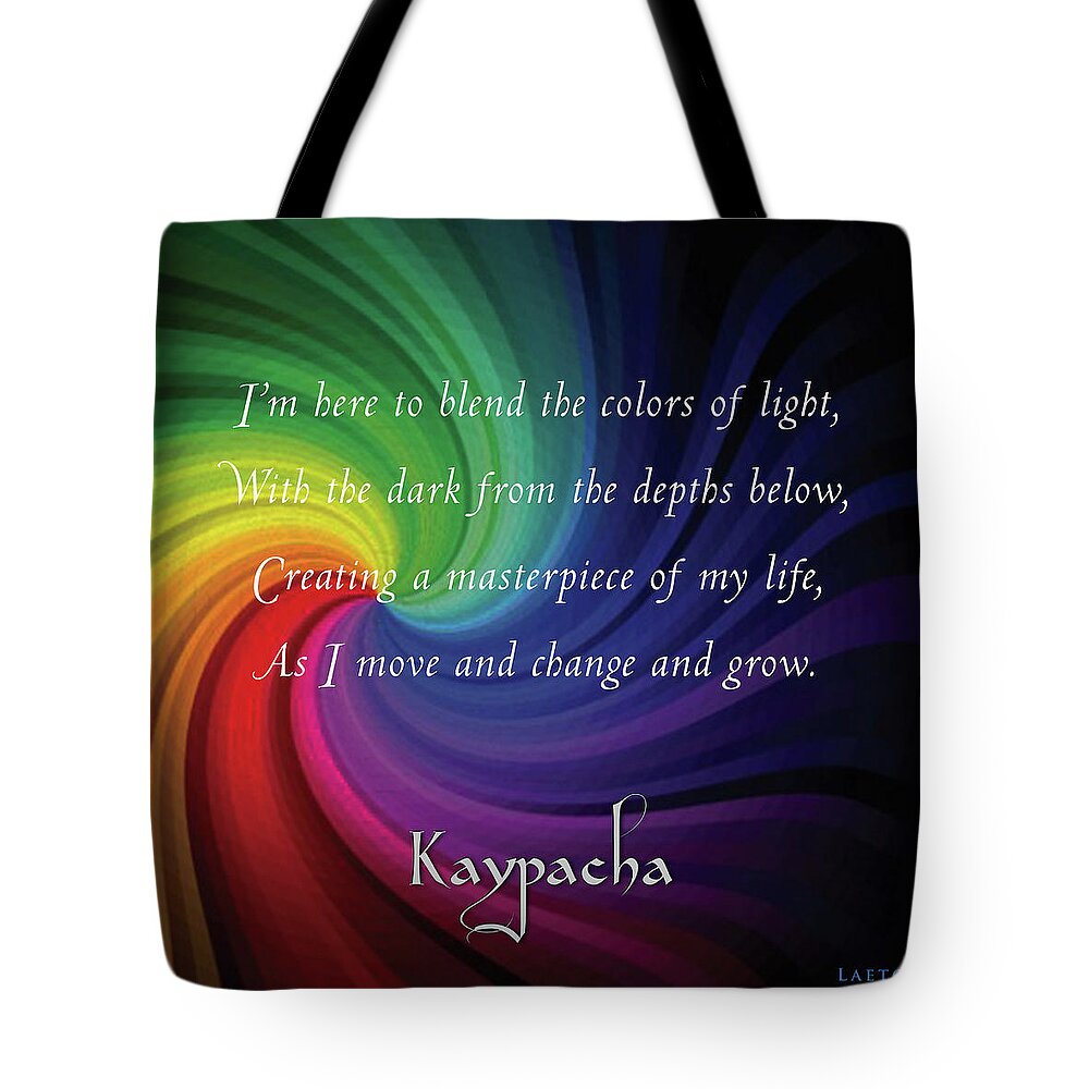 New Age Tote Bag featuring the digital art Kaypacha-May 29, 2019 by Richard Laeton
