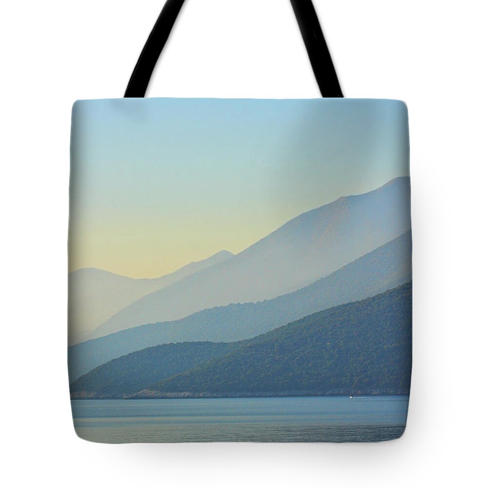 Scenics Tote Bag featuring the photograph Kefalonia Dawn by Patricia Fenn Gallery