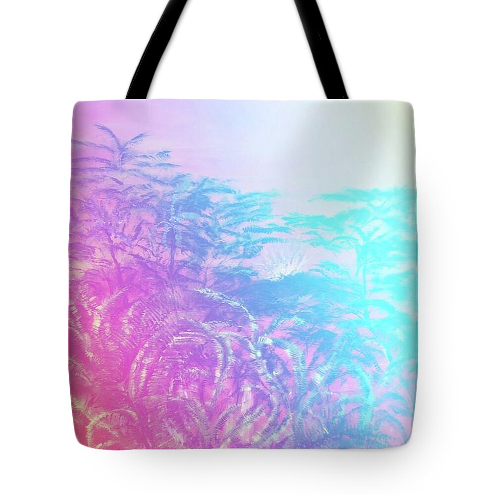 Leilani Tote Bag featuring the painting Kilauea Anuenue by Michael Silbaugh
