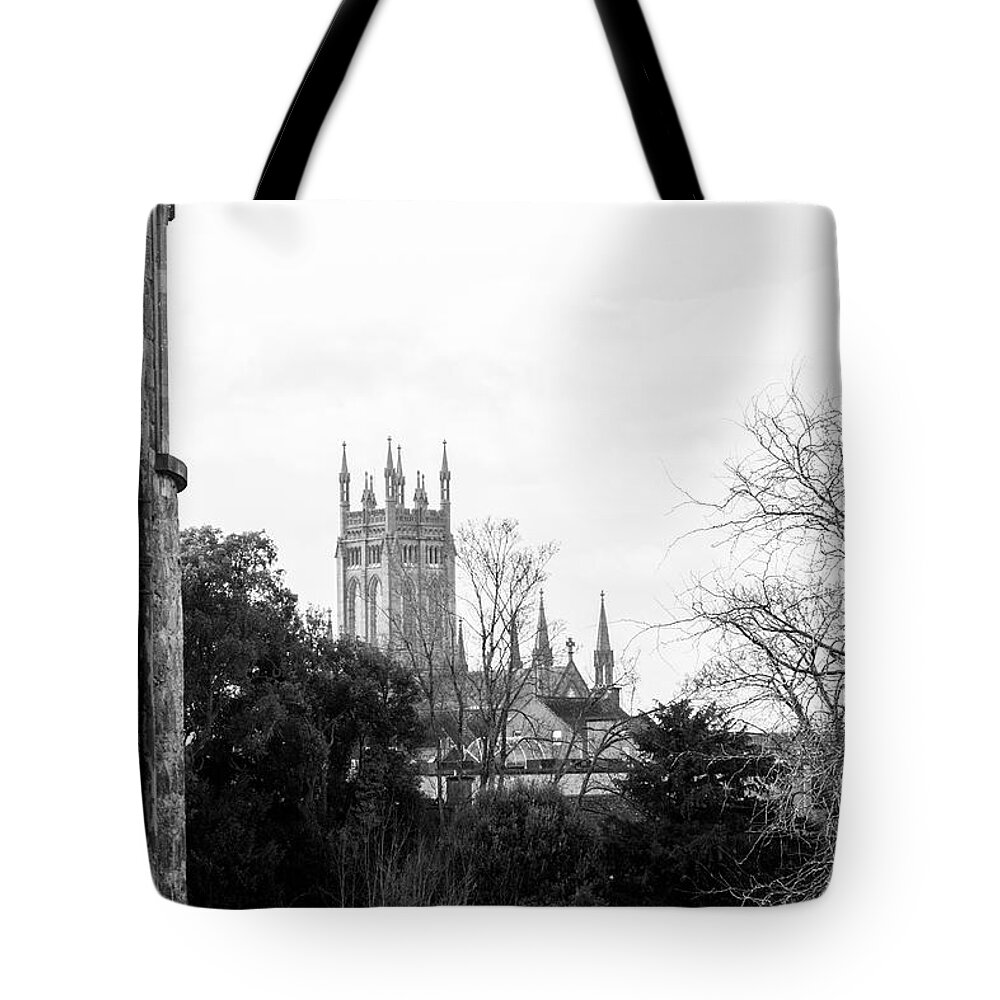Castle Tote Bag featuring the photograph Kilenny Castle and Church Ireland by John McGraw
