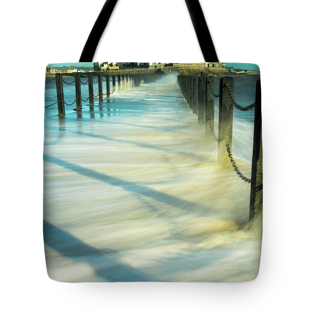 Tranquility Tote Bag featuring the photograph Knightstone Causeway by Kenneth Cox