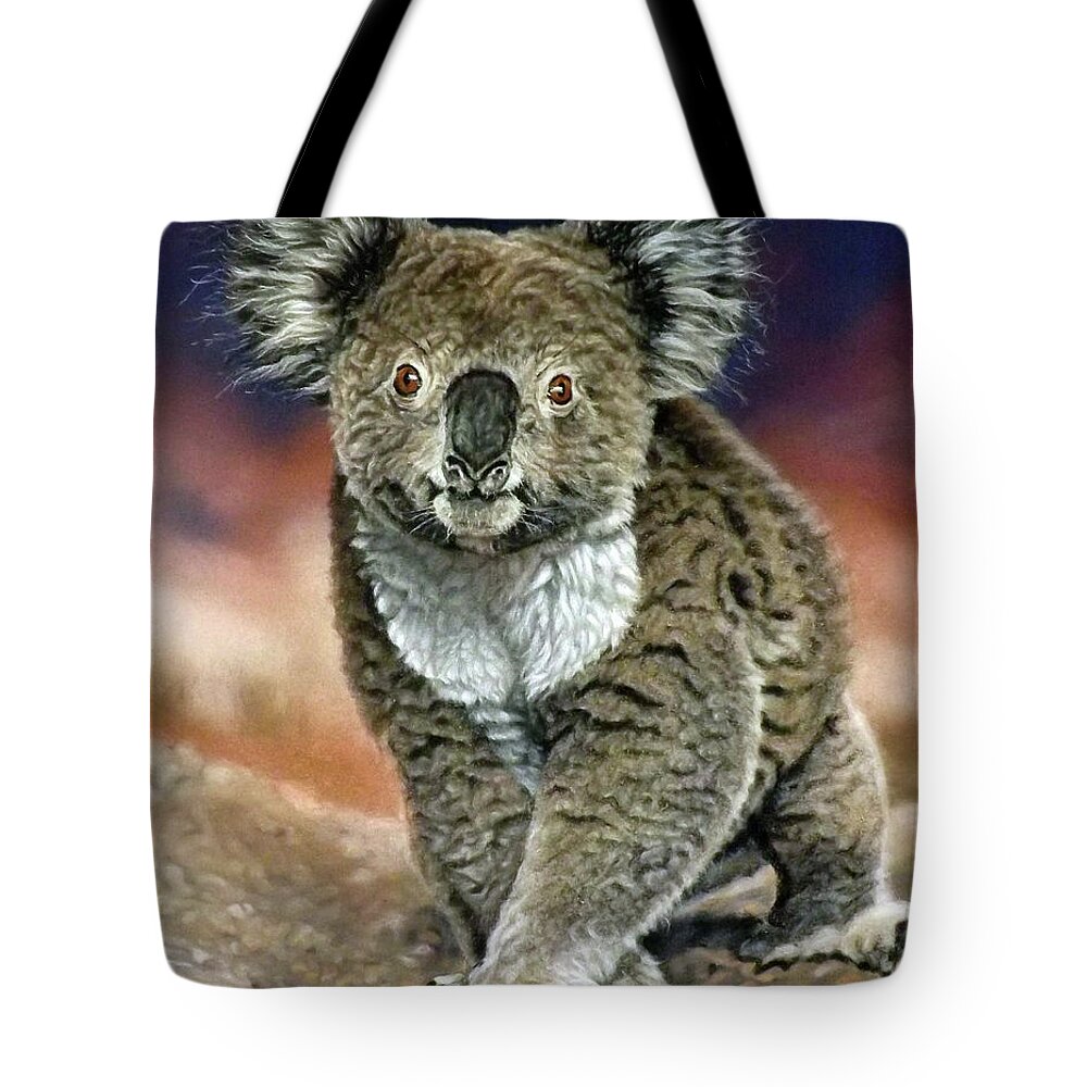 Koala Tote Bag featuring the painting Koala Walk by Linda Becker