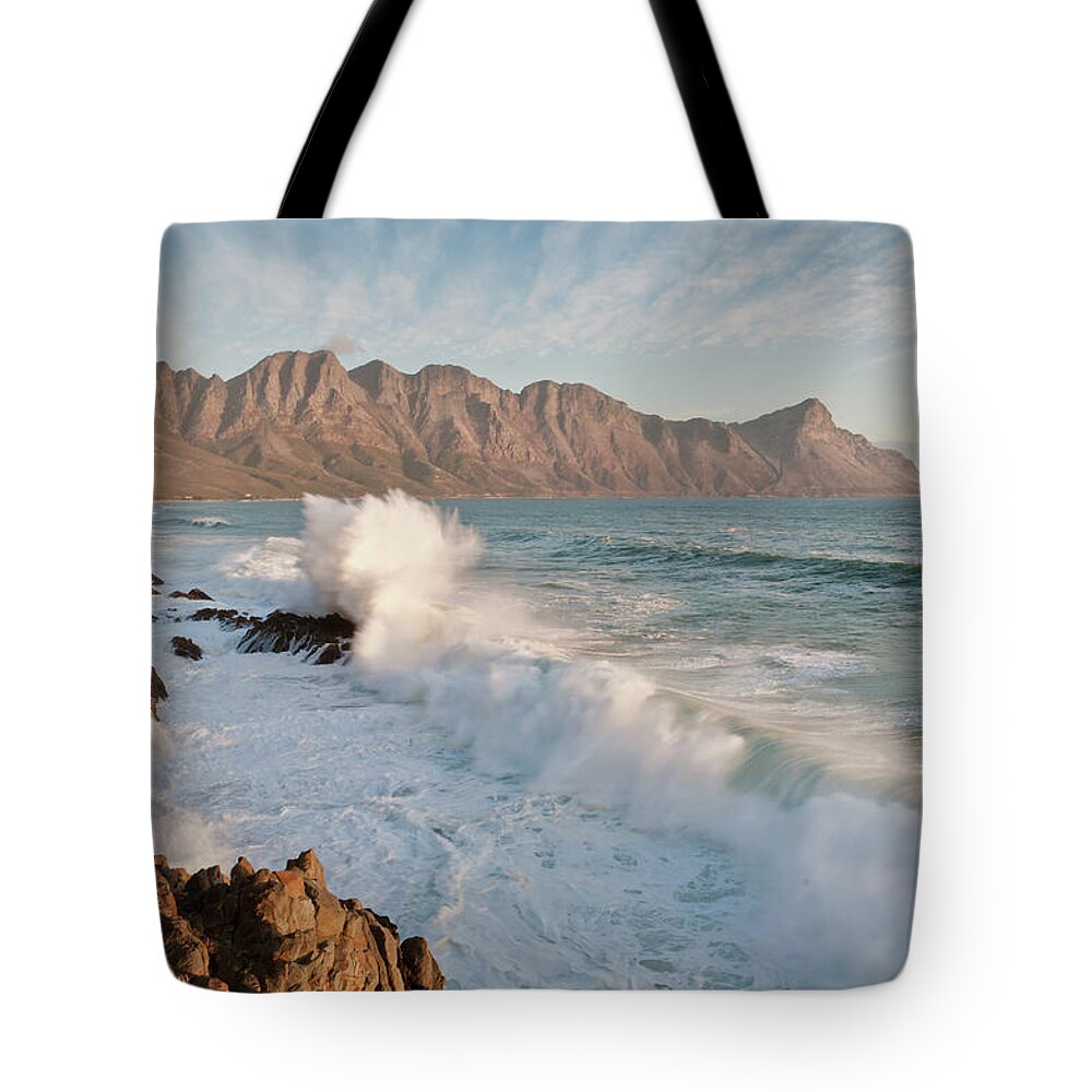 Scenics Tote Bag featuring the photograph Kogelberg Coastline, False Bay, Western by Peter Chadwick