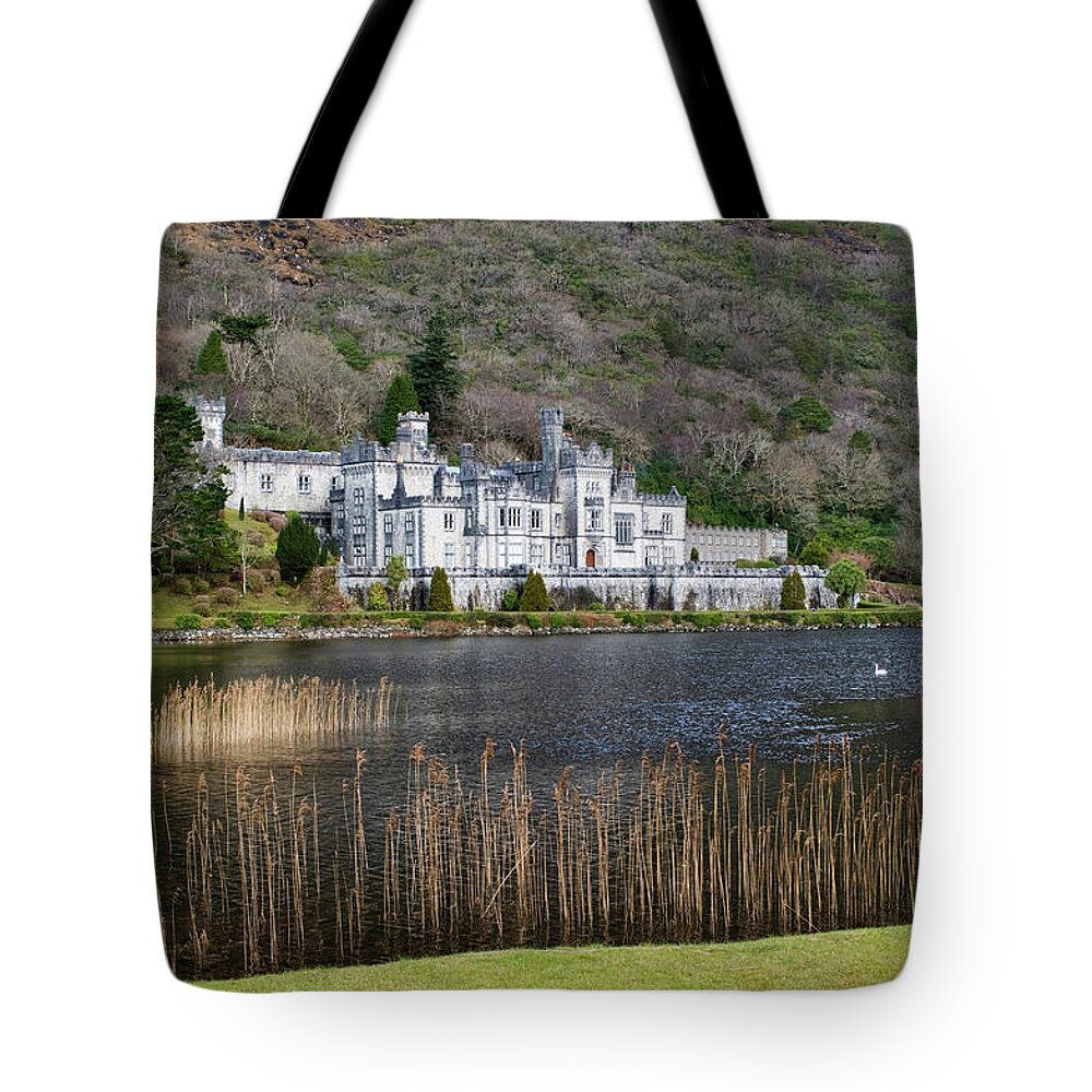 Tranquility Tote Bag featuring the photograph Kylemore Abbey, On Pollacappul Lake by Driendl Group