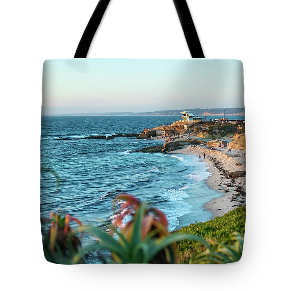 Landscape Tote Bag featuring the photograph La Jolla Life Guard Station by Local Snaps Photography