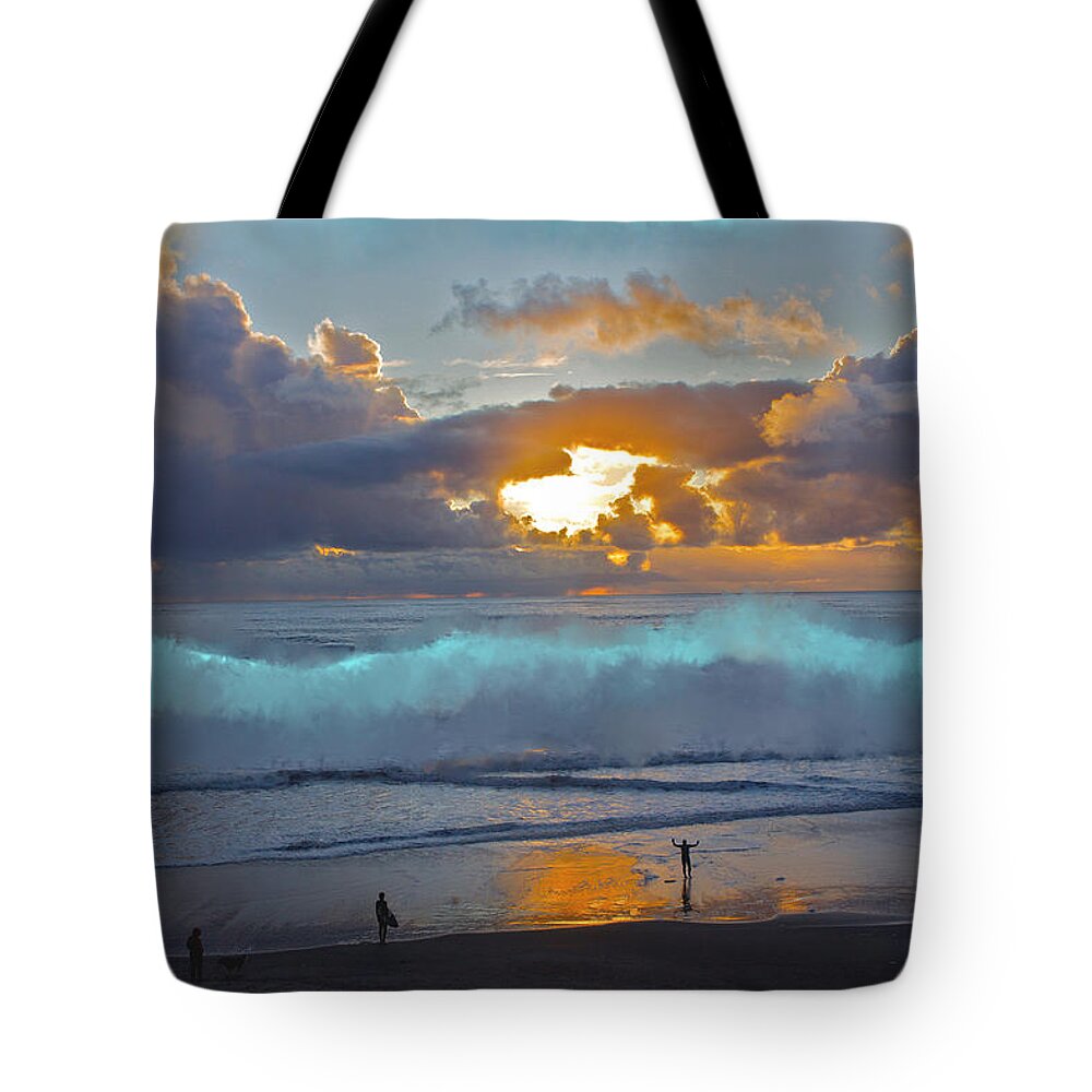 Sunset Tote Bag featuring the photograph Behold by SC Heffner
