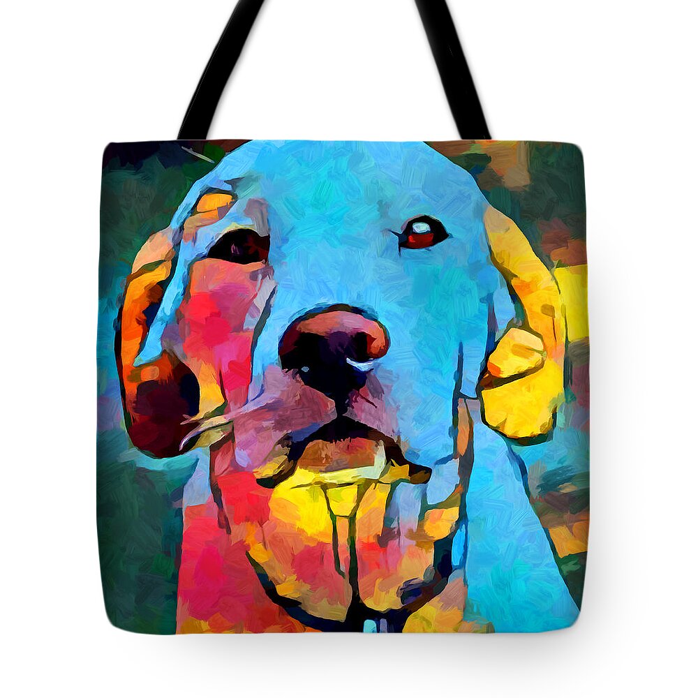 Labrador Tote Bag featuring the painting Labrador Retriever 4 by Chris Butler