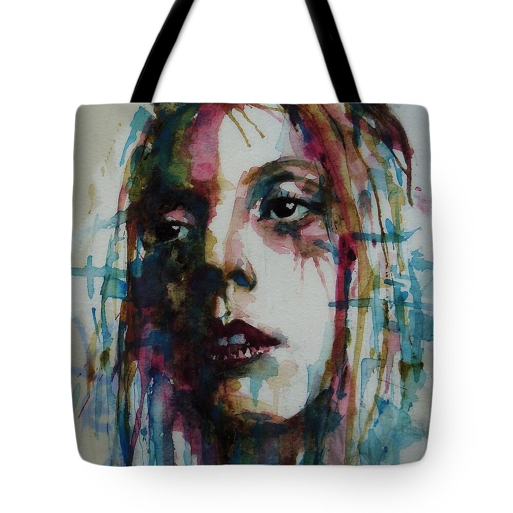 American Tote Bag featuring the painting Lady Gaga by Paul Lovering