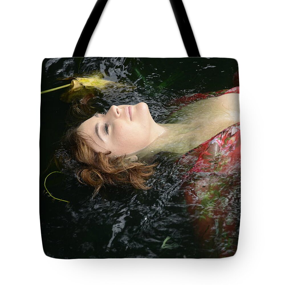  Tote Bag featuring the photograph Lady in the Pond by Keith Lovejoy