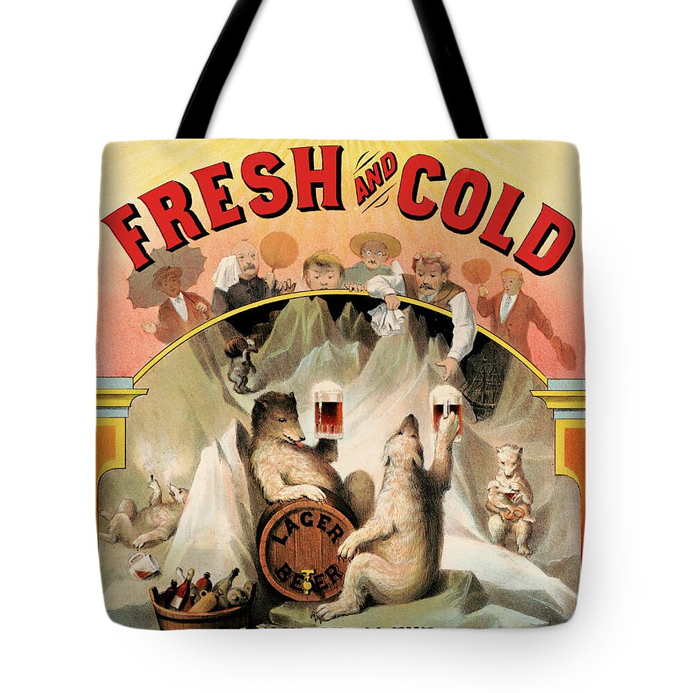 Beer Tote Bag featuring the photograph Lager Beer Poster by Carlos Diaz