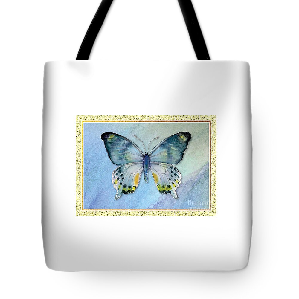 Butterfly Greeting Card Tote Bag featuring the painting Laglaizei Butterfly by Amy Kirkpatrick