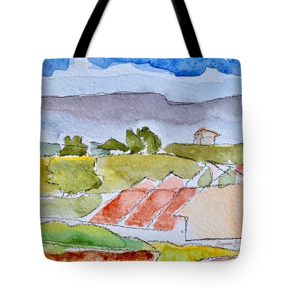 Design #4 Tote Bag featuring the painting Laguna del Sol #4 by Suzanne Giuriati Cerny