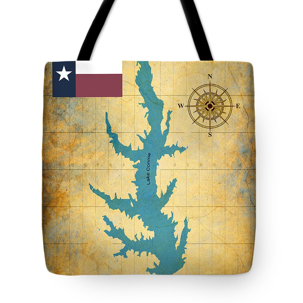 Texas Boutique Map Art Tote
