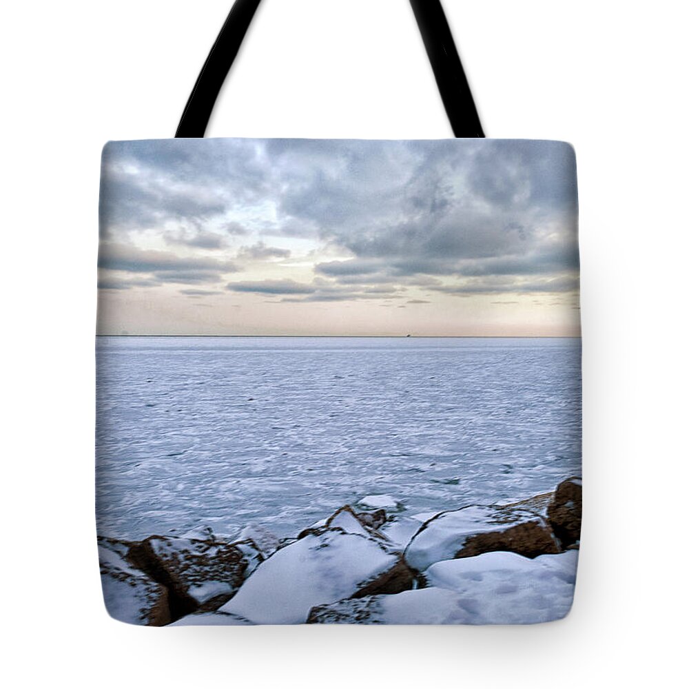Tranquility Tote Bag featuring the photograph Lake Michigan by By Ken Ilio