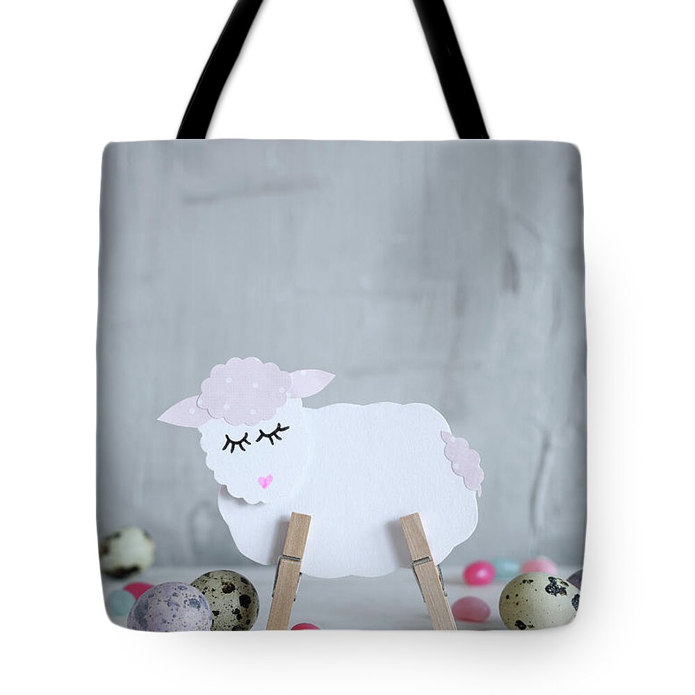 Gray Pastel Clothes Tote Bags