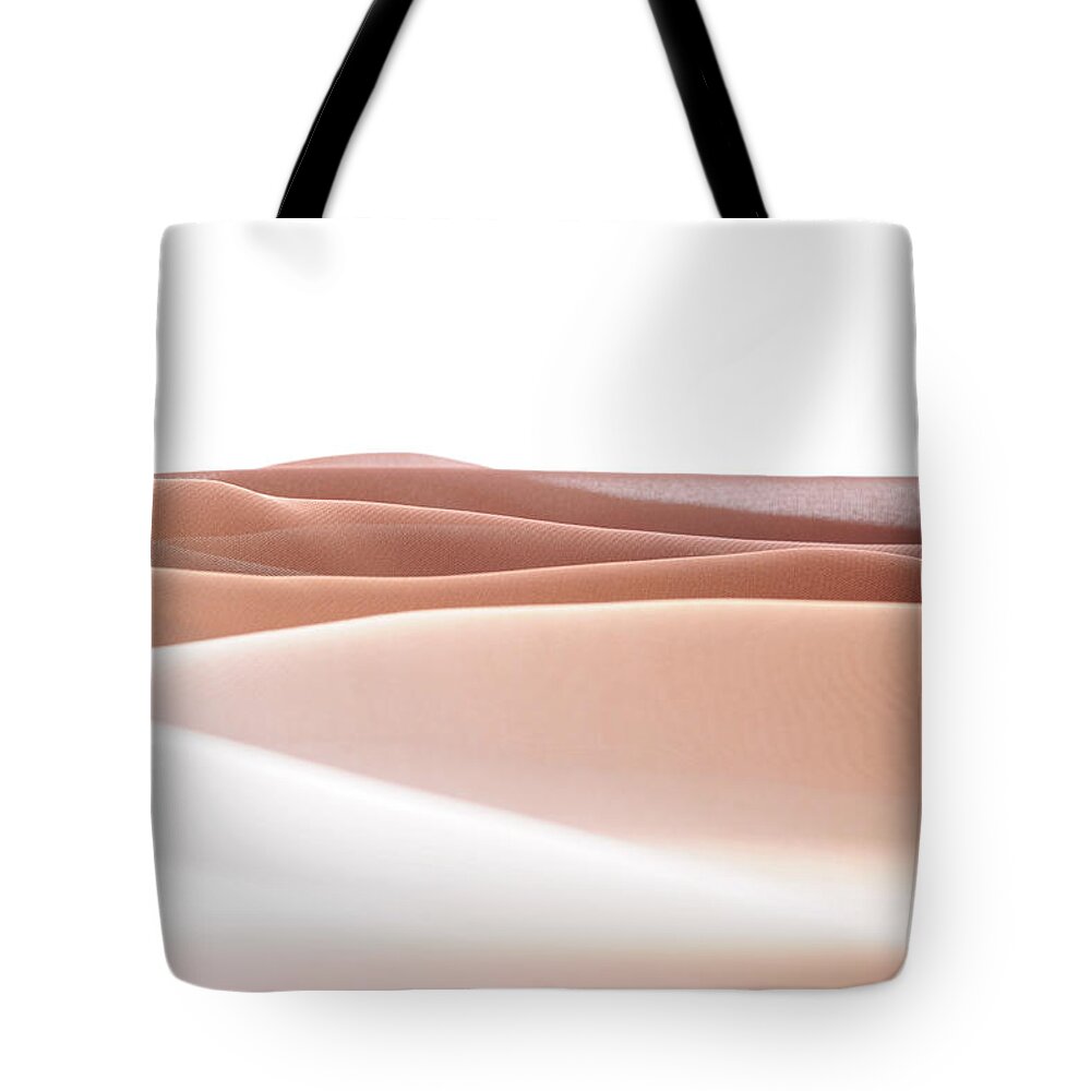 Curve Tote Bag featuring the photograph Land Shaped Abstract Brown Silk by Gm Stock Films