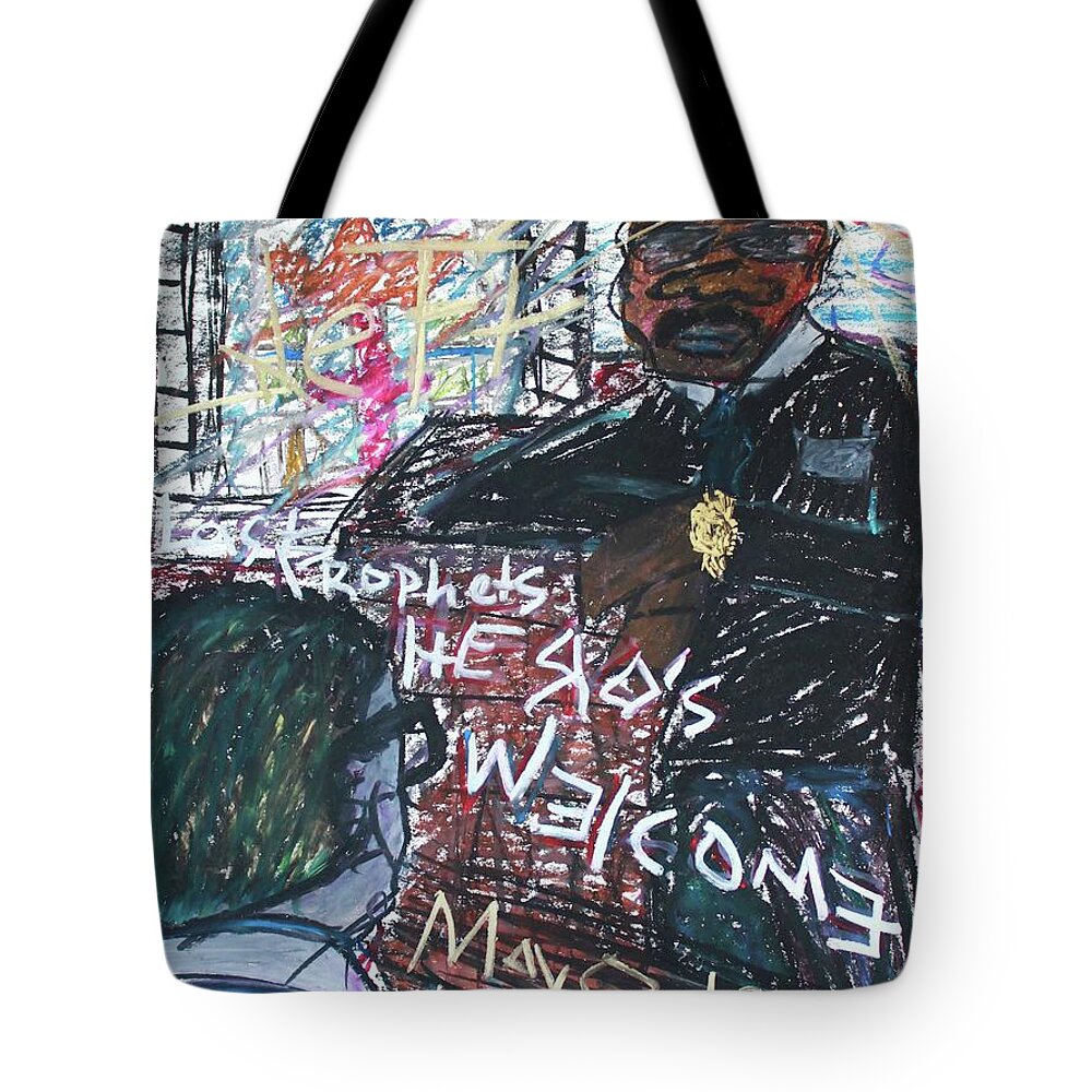 Martin Tote Bag featuring the mixed media Last Prophets A Hero's Welcome by Odalo Wasikhongo