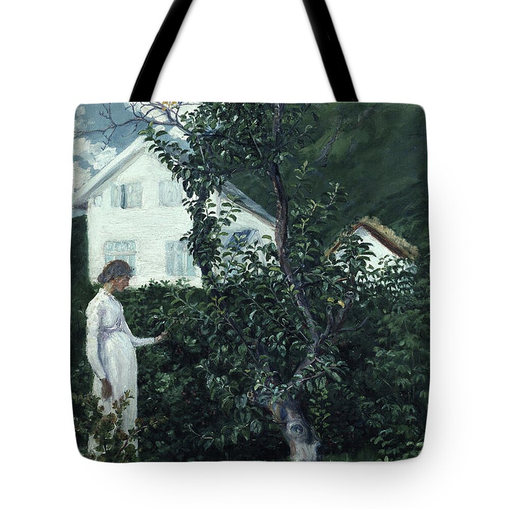Astrup Tote Bag featuring the painting Last Summer Days, Circa 1911 by Nikolai Astrup