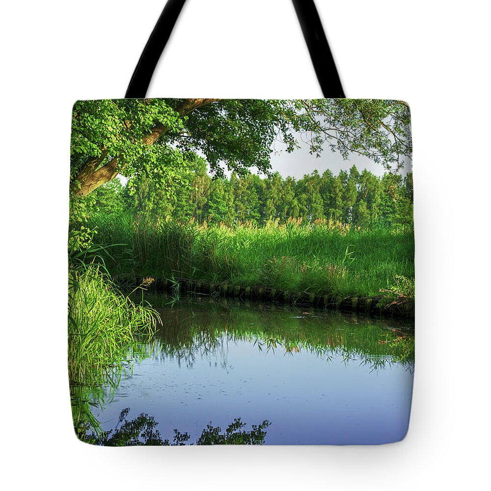 Spreewald Tote Bag featuring the photograph Late summer in the Spreewald by Sun Travels
