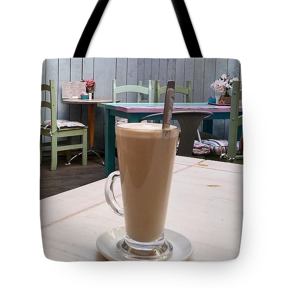 Latte Time Tote Bag featuring the photograph Latte Time by Lachlan Main