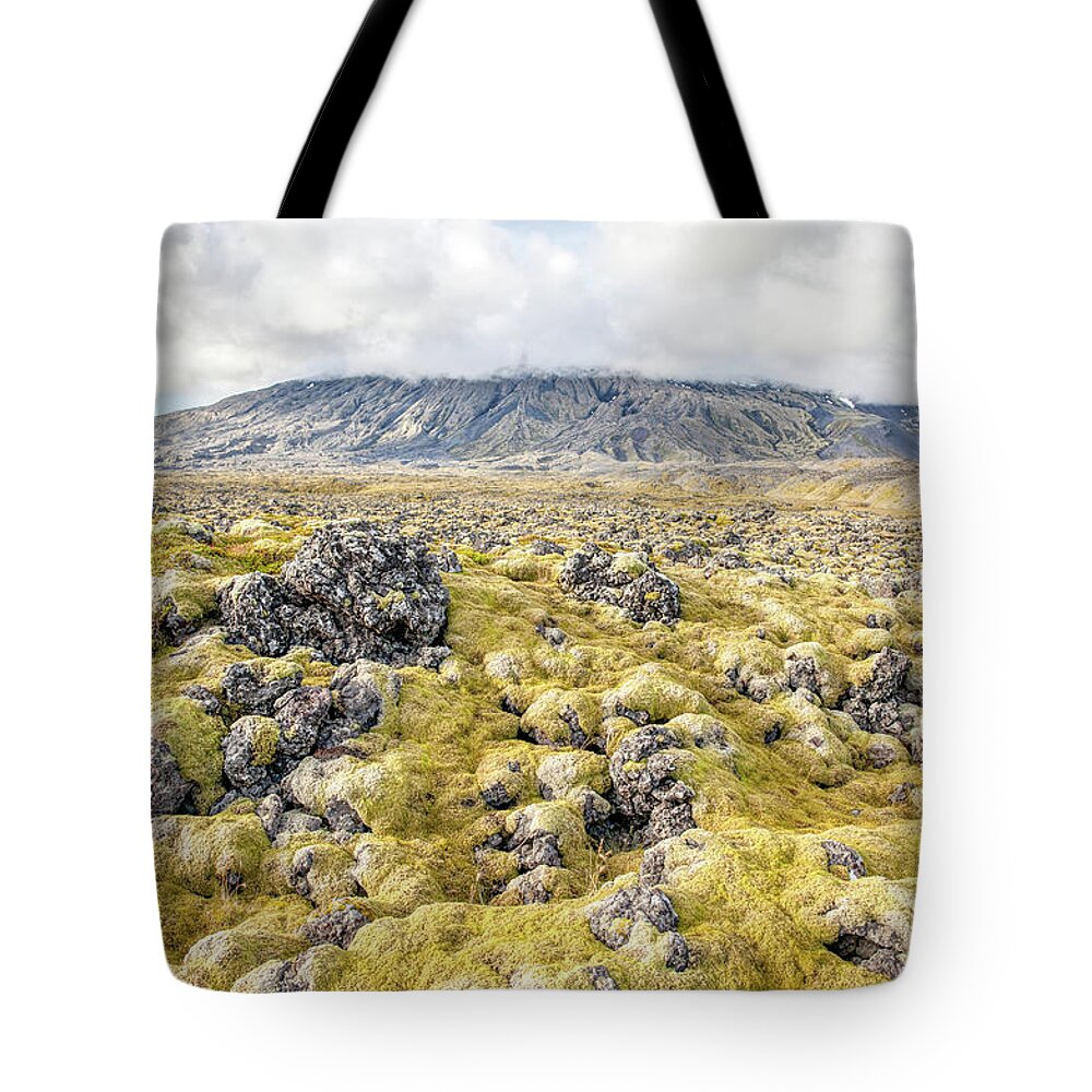 David Letts Tote Bag featuring the photograph Lava Fields of Iceland by David Letts
