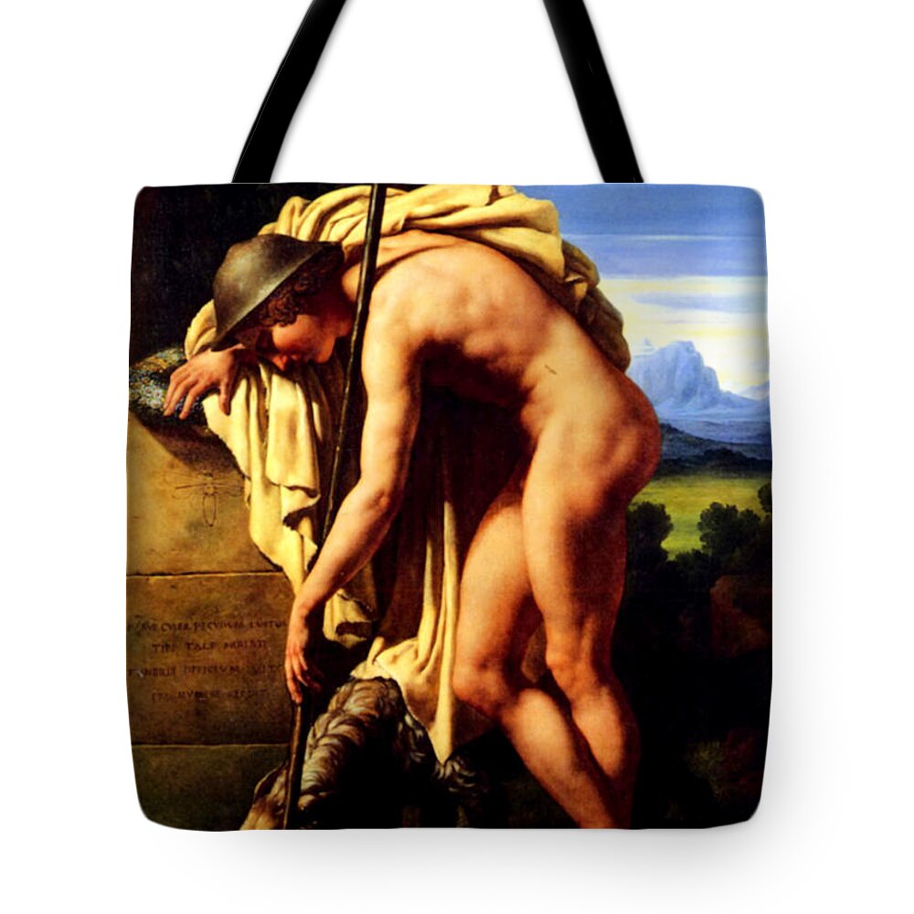 Felix Boisselier Tote Bag featuring the painting Le Berger by Felix Boisselier