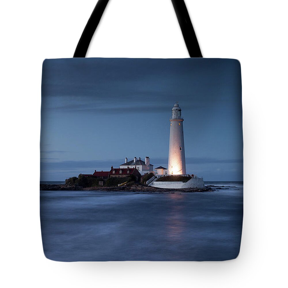 Lighthouse Tote Bag featuring the photograph Leave a light on for me by Anita Nicholson